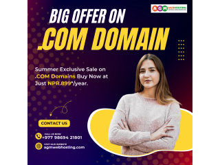 Secure Your Online Presence Today!.COM Domain Registration Services in Nepal @NPR.899*only!