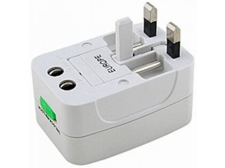 All-In-One International Travel Plug Adapter, Universal Worldwide Travel Adaptor in USA EU UK AUS – Great for the iPhone/Smartphones/Laptops etc