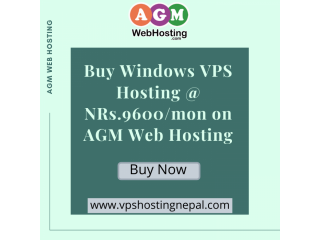 Buy Windows VPS Hosting@ NRs.9600/mon on AGM Web Hosting