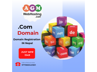 Protect your online identity with AGMWebHosting's ".Com Domain" at only NPR 1549. Guard your presence today!