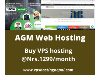 Buy VPS Hosting@Nrs.1299/month with Grand Offer-AGM Web Hosting