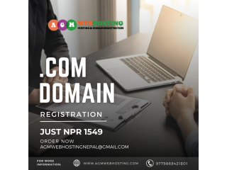 Buy domain name in nepal Protect your online presence with AGMWebHosting's ".Com Domain" at just NPR 1549.