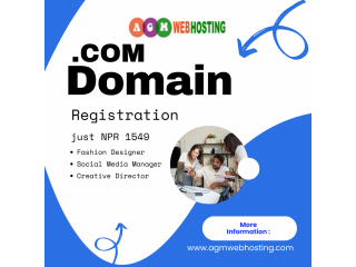 Web hosting services in nepal Protect your online presence with AGMWebHosting's ".Com Domain" at just NPR 1549.